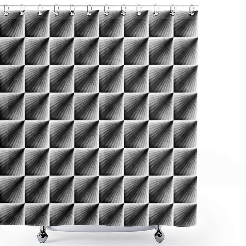 Personality  Seamless Gradient Rhombus Grid Pattern. Abstract Geometric Background Design Shower Curtains