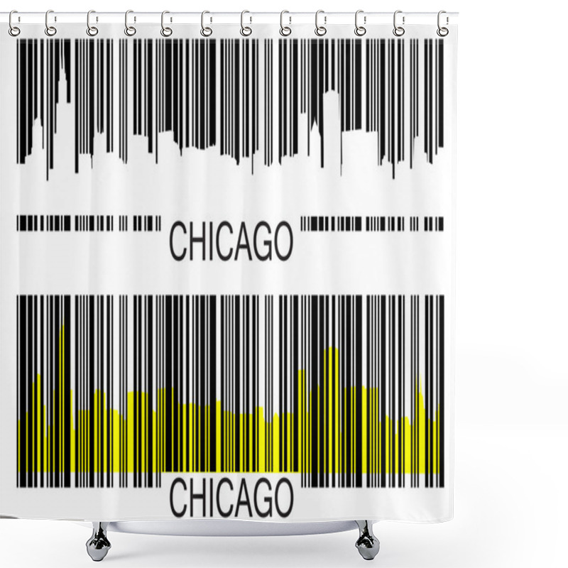 Personality  Chicago Barcodes Shower Curtains