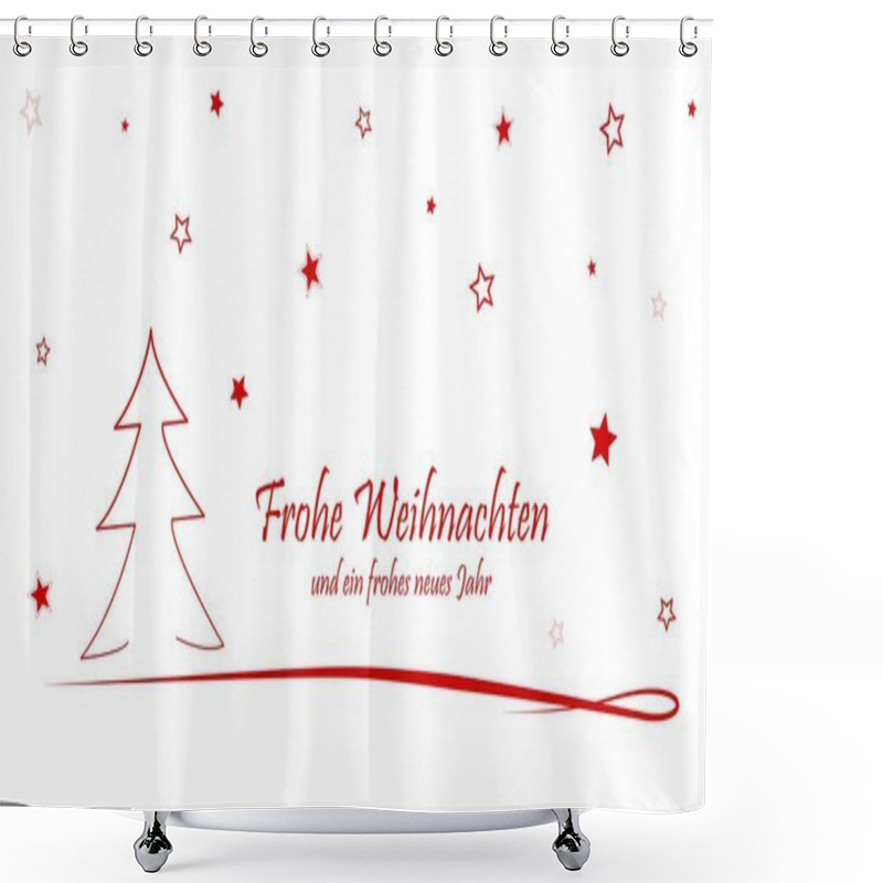 Personality  Christmas Card Merry Christmas And A Happy New Year Shower Curtains