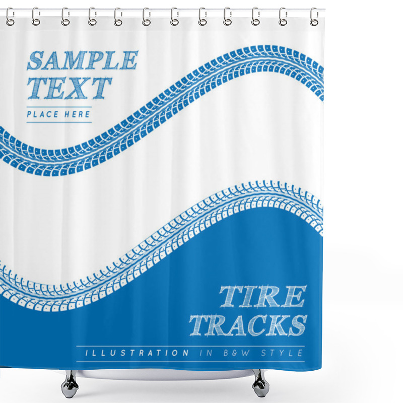 Personality  Tire Tracks Shower Curtains