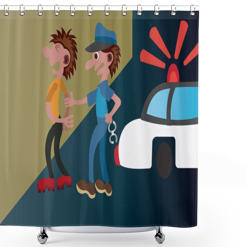 Personality  Common Street Arrests Shower Curtains