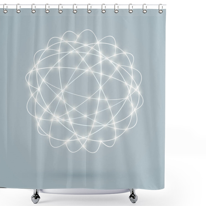 Personality  Global Digital Connections, Network Shower Curtains