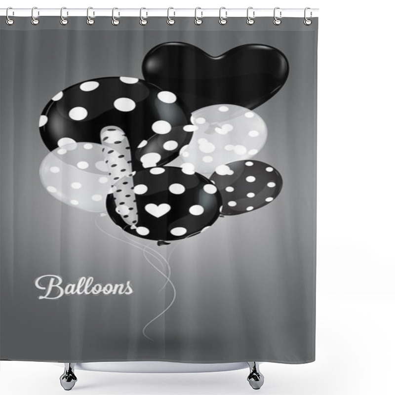 Personality  Creative Balloon Shower Curtains