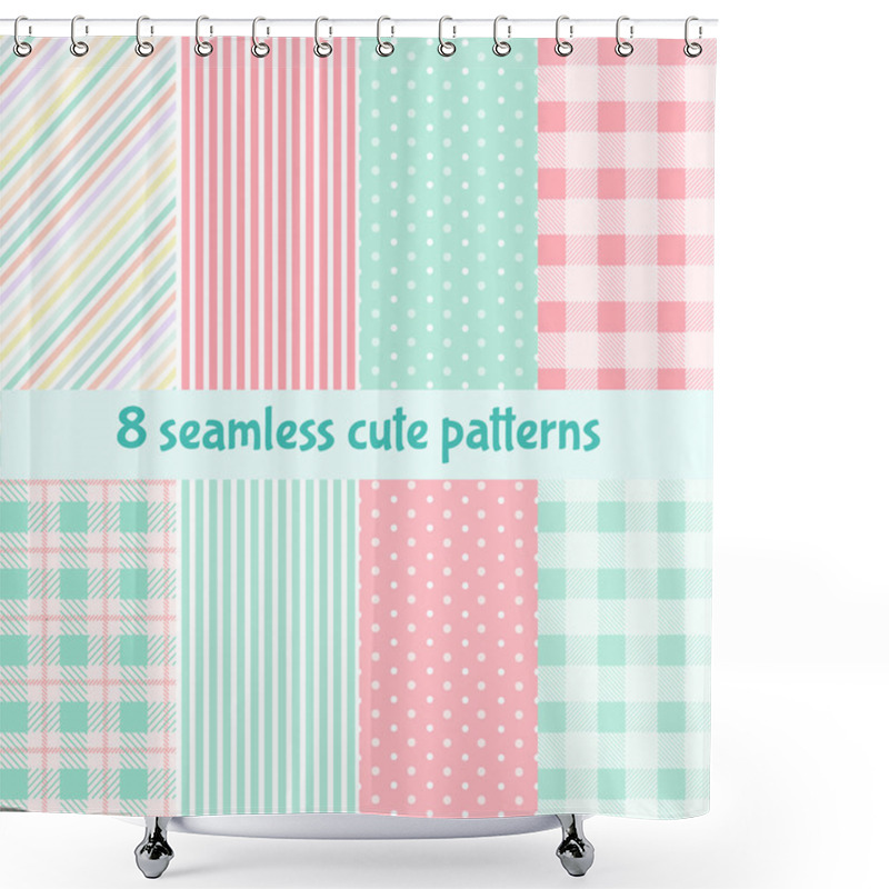 Personality  Seamless Patterns Shabby Chic.  Shower Curtains