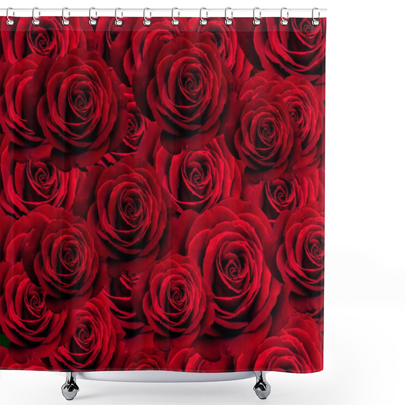 Personality  Roses Red Bordo Pink Summer Flowers ,floral Background Template Copy Space  Shower Curtains