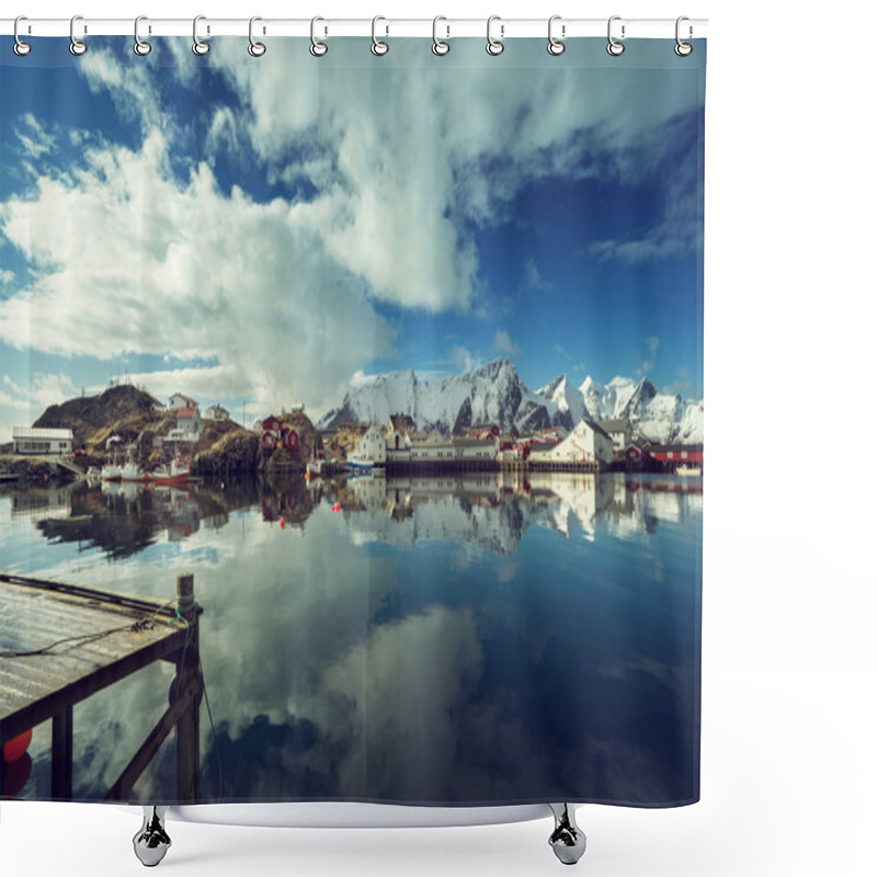 Personality  Spring Sunset - Reine, Lofoten Islands, Norway Shower Curtains