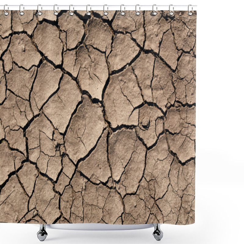 Personality  Cracked Ground Shower Curtains