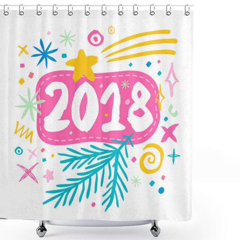 Personality  Merry Christmas. Happy New  Year Shower Curtains