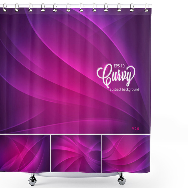 Personality  Curvy Abstract Background Shower Curtains