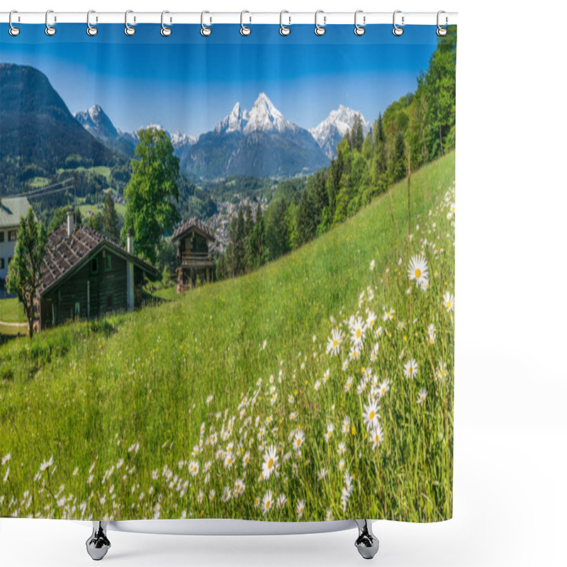 Personality  Bavarian Alps With Beautiful Flowers And Watzmann In Springtime, Germany Shower Curtains