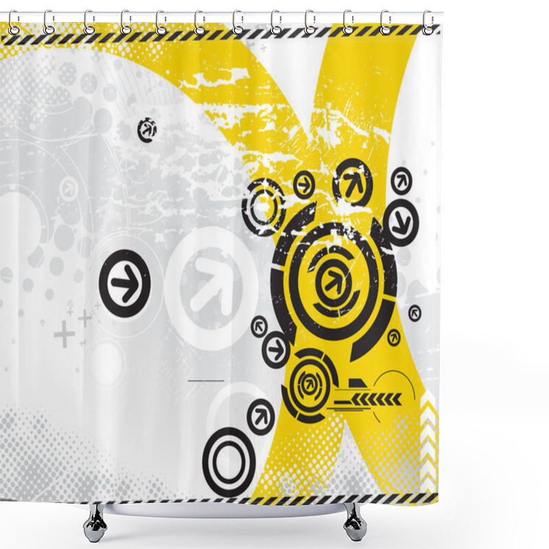 Personality  Abstract Futuristic Background Shower Curtains