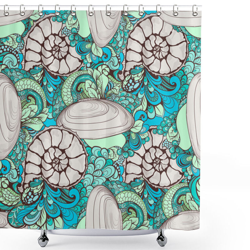 Personality  Beautiful Seashell Pattern For Your Design Shower Curtains