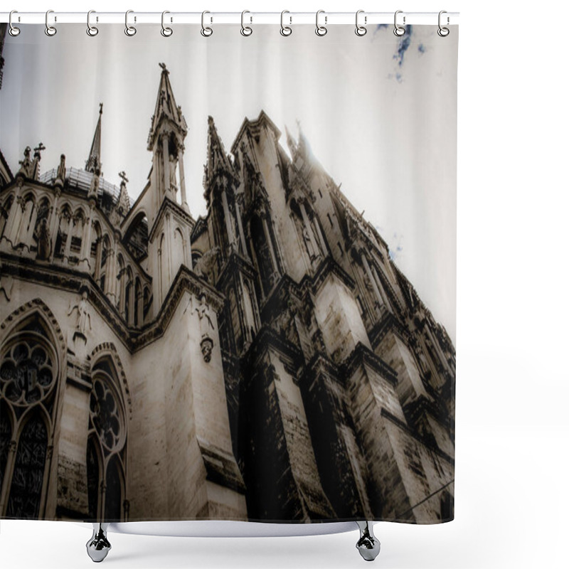 Personality  View Of The Cathedral Notre Dame Of Reims In France Shower Curtains