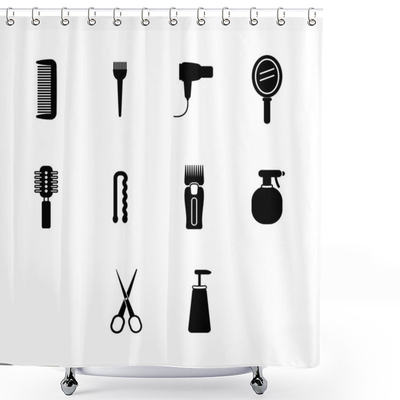 Personality  Barber Equipment And Accessories Shower Curtains