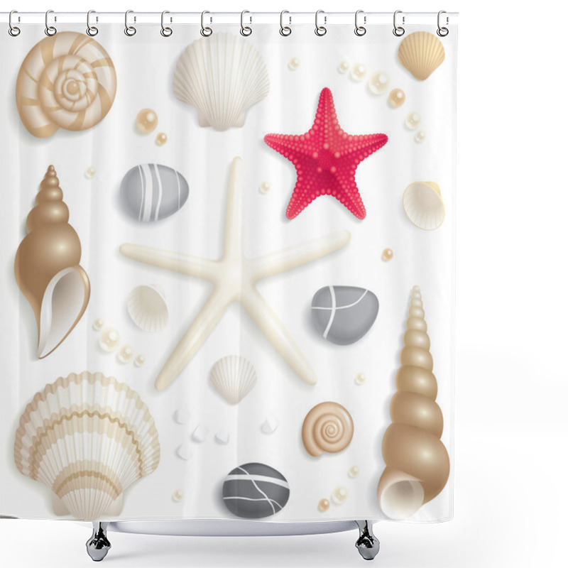 Personality  Seashell Set Shower Curtains