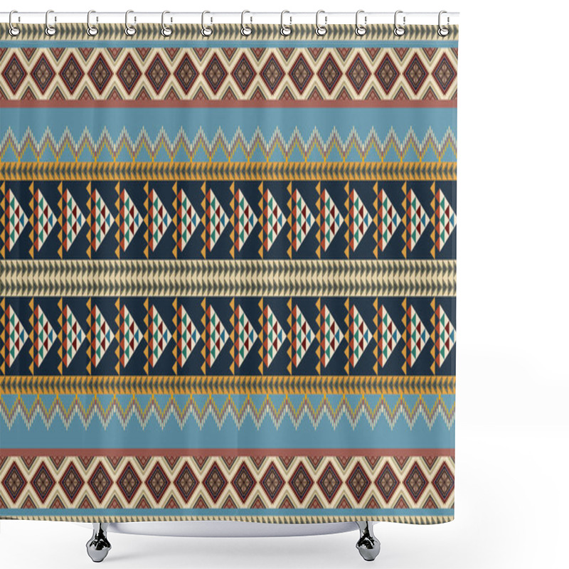 Personality  Navajo Tribal Vector Seamless Pattern. Native American Ornament. Ethnic South Western Decor Style. Boho Geometric Ornament. Vector Seamless Pattern. Mexican Blanket, Rug. Woven Carpet Illustration. Shower Curtains