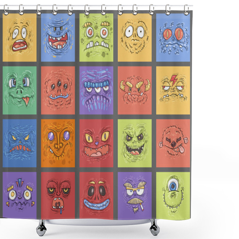 Personality  Cartoon Funny Monsters Shower Curtains