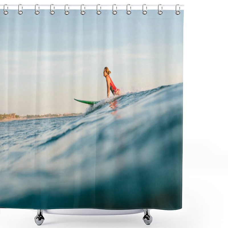 Personality  Surfing Shower Curtains