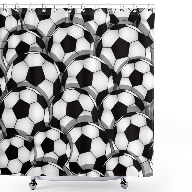 Personality  Soccer Seamless Texture Shower Curtains