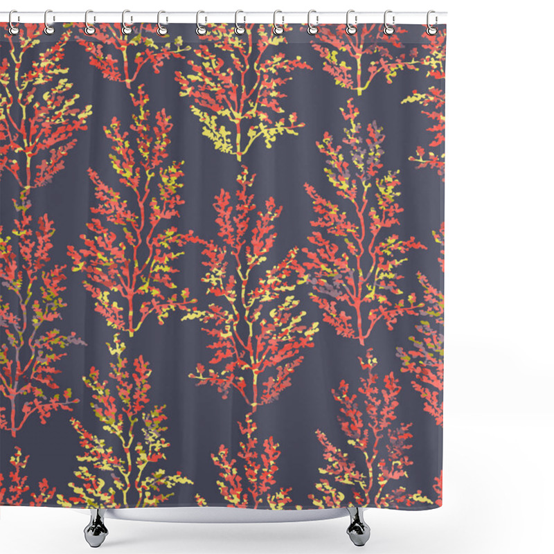 Personality  Seamless Pattern With Herbs, Plants Shower Curtains