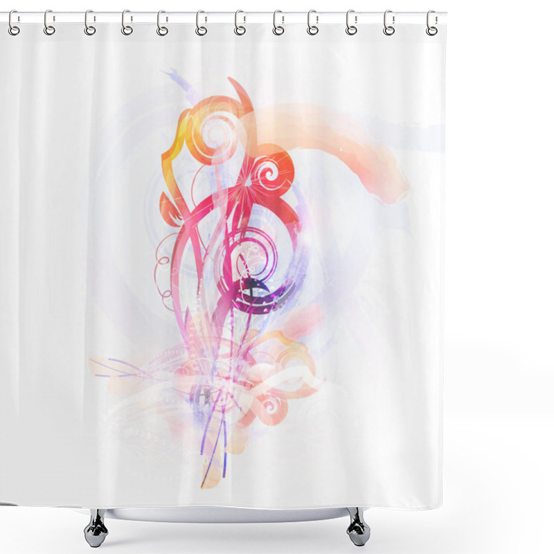 Personality  Vector Illustration Of Abstract Flowers Background Shower Curtains