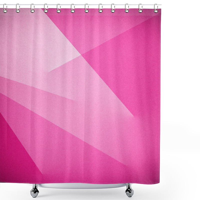 Personality  Vibrant Pink Abstract Vertical Background With Overlapping Geometric Shapes And A Grainy Texture, Ideal For Banners, Wallpapers, And Creative Templates Shower Curtains