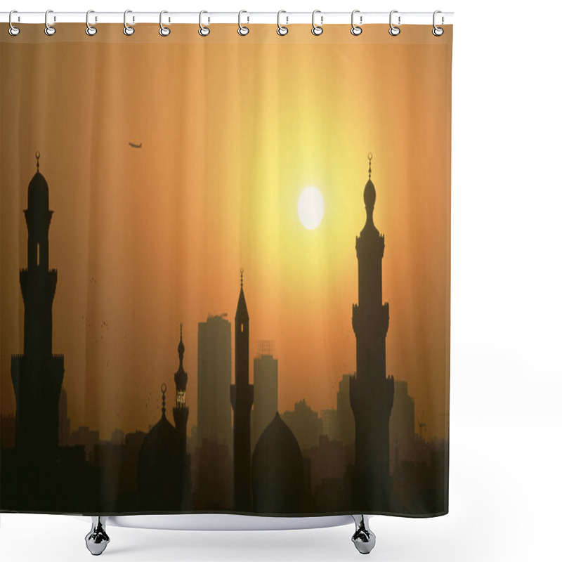 Personality  Cairo Sunset Shower Curtains