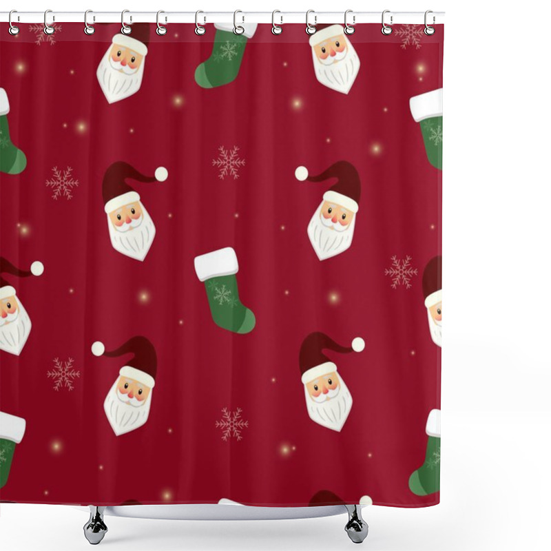 Personality  Christmas Holiday Seamless Pattern Shower Curtains