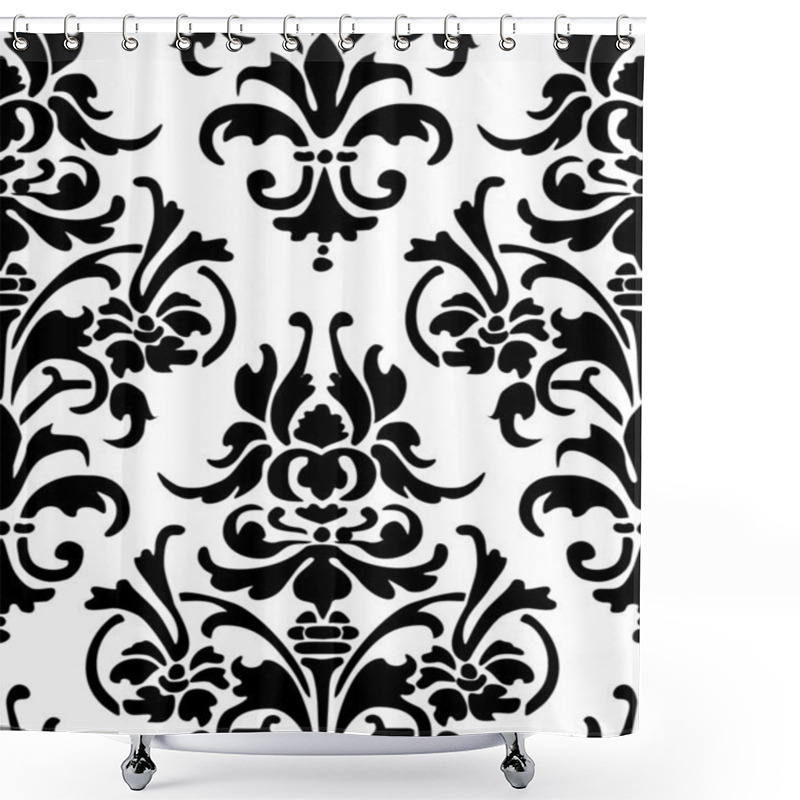 Personality  Seamless Wallpaper Pattern, Black Shower Curtains