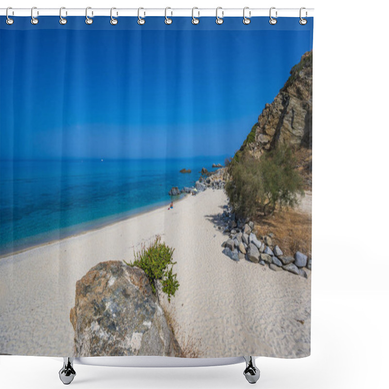 Personality  Marinella Di Zambrone - Paradise White Beach In Calabria At Beautiful Coast - Close To  Tropea - Travel Destination In Italy Shower Curtains