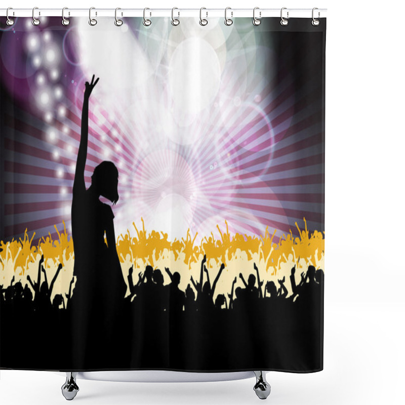 Personality  People Dancing Silhouettes Shower Curtains