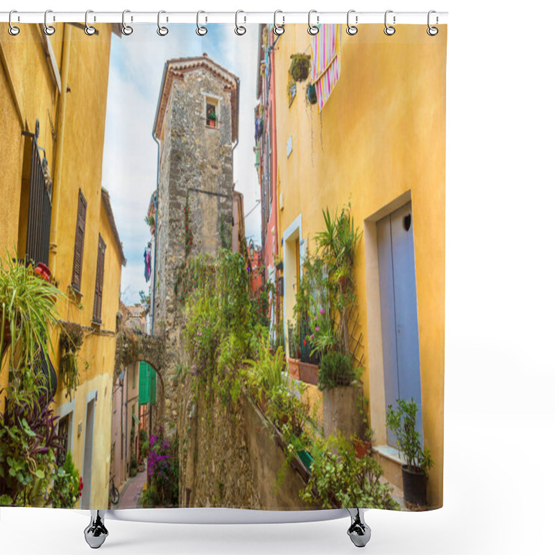 Personality  Old Narrow Street In Menton Shower Curtains