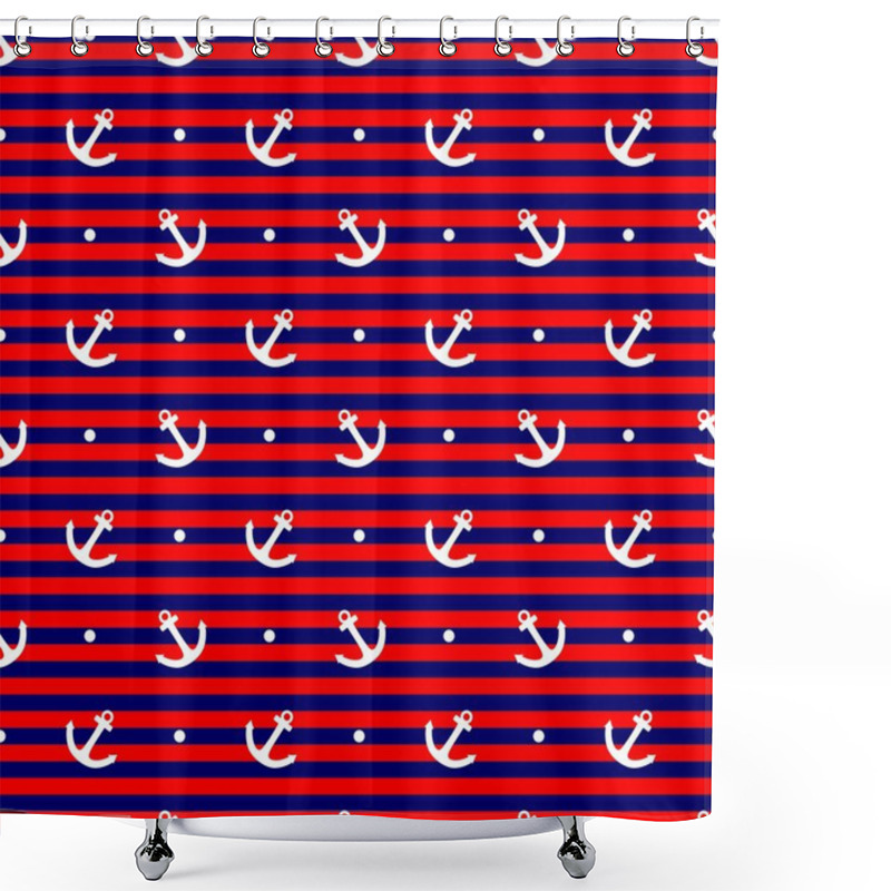 Personality  Tile Sailor Vector Pattern Shower Curtains