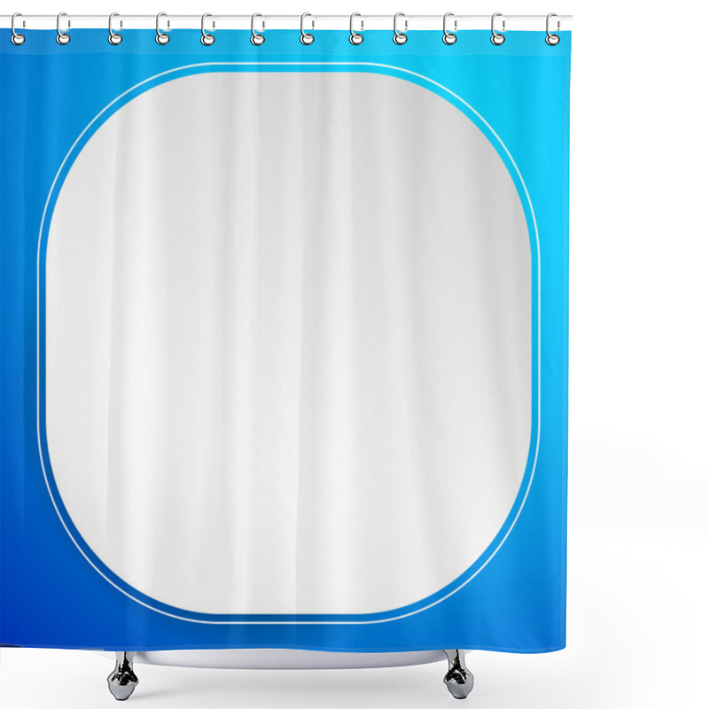 Personality  Badge, Empty Button Shape Background Shower Curtains