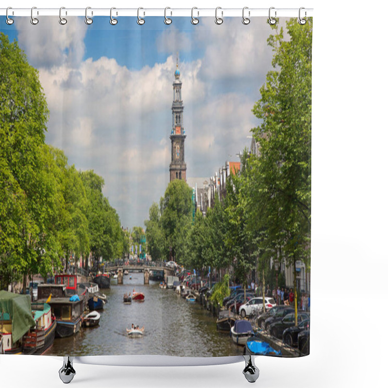 Personality  AMSTERDAM - JULY 10: Canals Of The Amsterdam City On July 10, 2016 In Amsterdam, Netherlands. The Historical Canals Of The City Surrounded By Traditional Dutch Houses Is One Of The Main Attractions Of Amsterdam. Shower Curtains