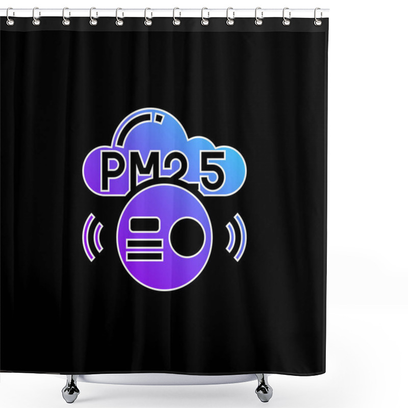 Personality  Air Pollution Blue Gradient Vector Icon Shower Curtains