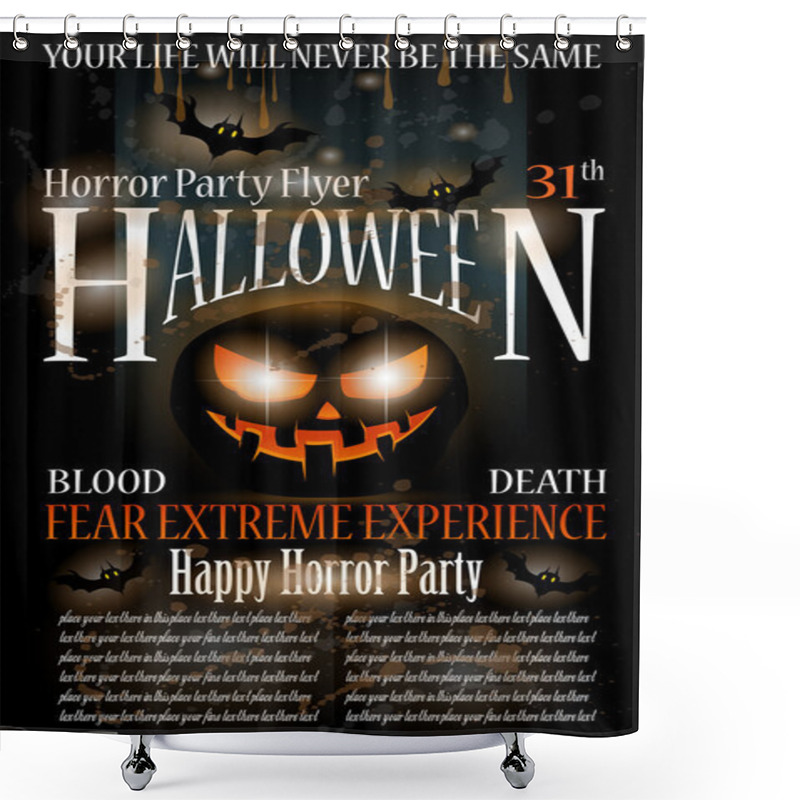 Personality  Halloween Horror Party Flyer Shower Curtains