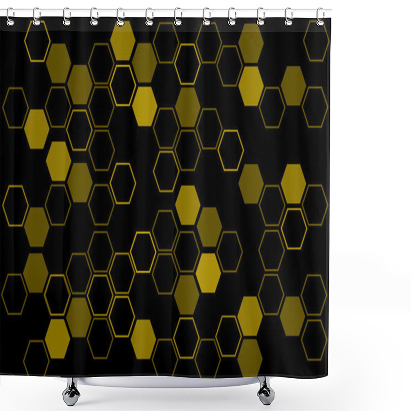 Personality  Abstract Bee Hive Background , Abstract Hexagon Background Shower Curtains