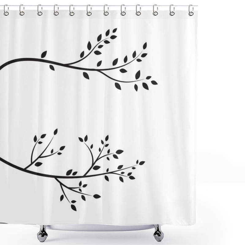 Personality  Tree Branch Vector Ilustration Design Template Shower Curtains