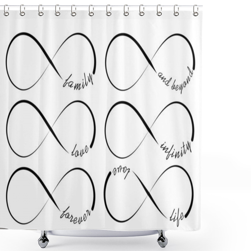 Personality  Infinity Symbols Shower Curtains