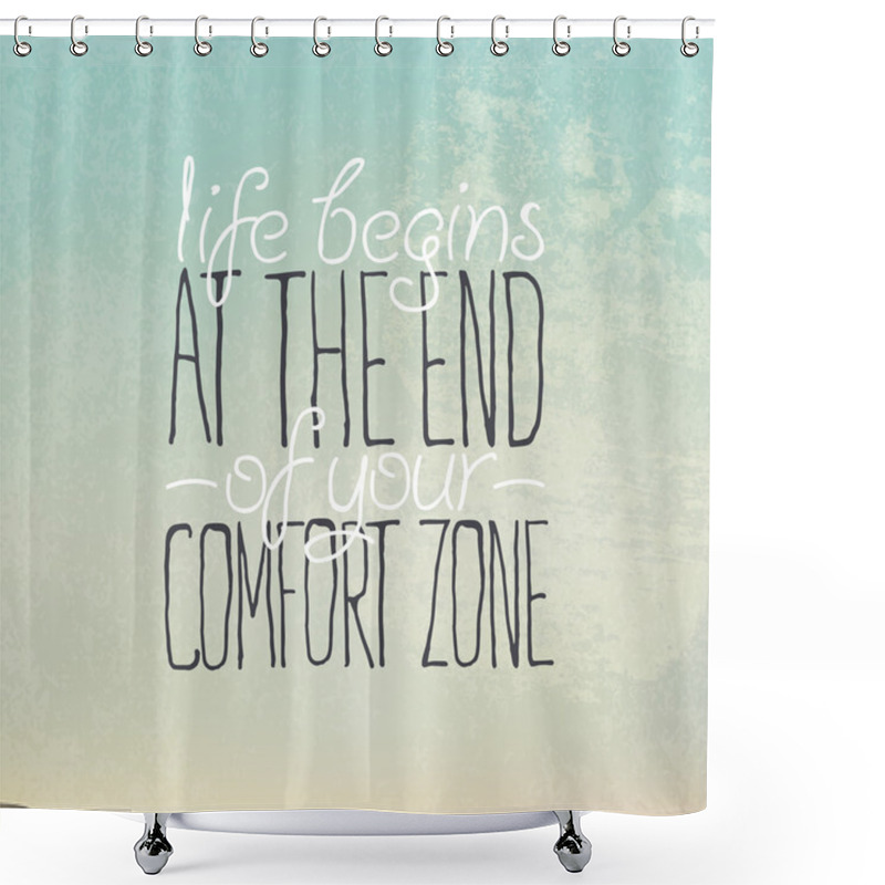 Personality  Motivational Grunge Poster  Shower Curtains