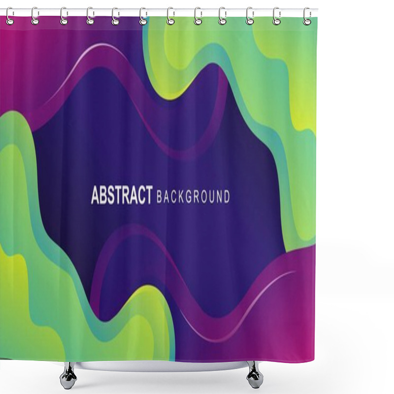 Personality  Wavy Abstract Banner Background Design Vector Shower Curtains