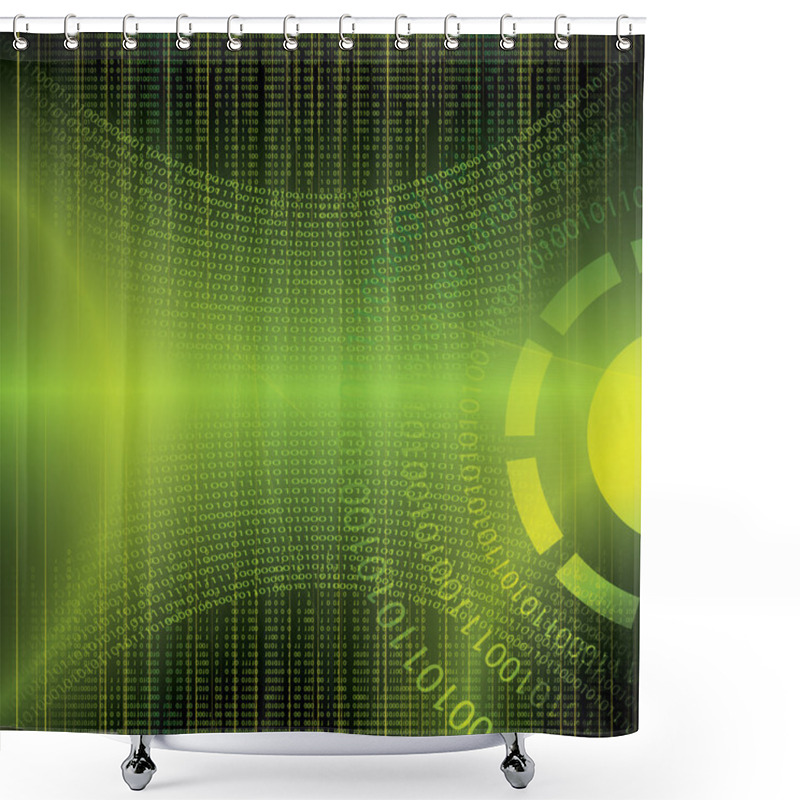 Personality  Abstract Tech Binary Background Shower Curtains