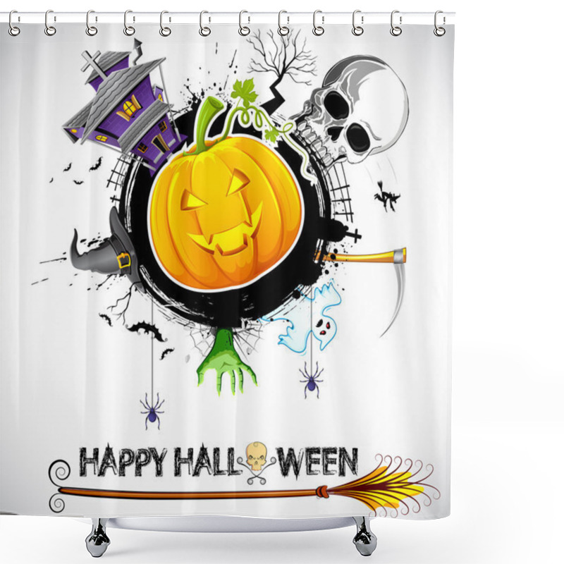 Personality  Halloween Card Shower Curtains