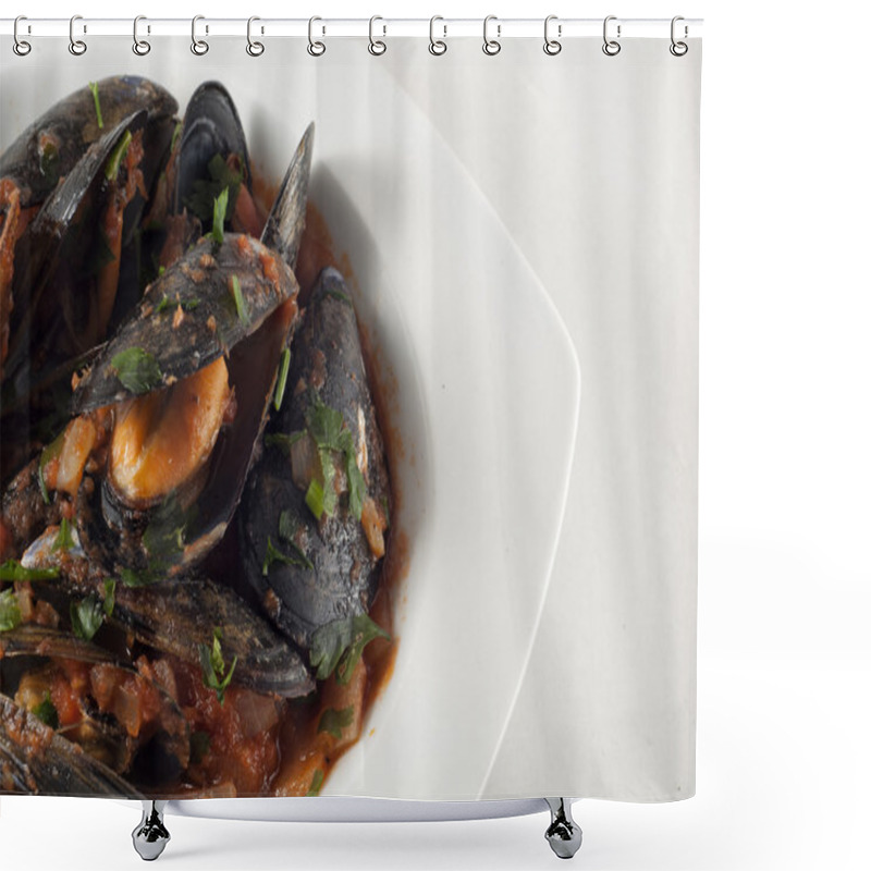 Personality  Mussels With Seafood Shower Curtains