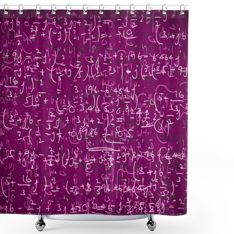 Personality  Mathematical Background Shower Curtains