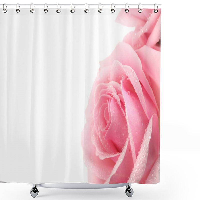 Personality  Pink Rose Shower Curtains