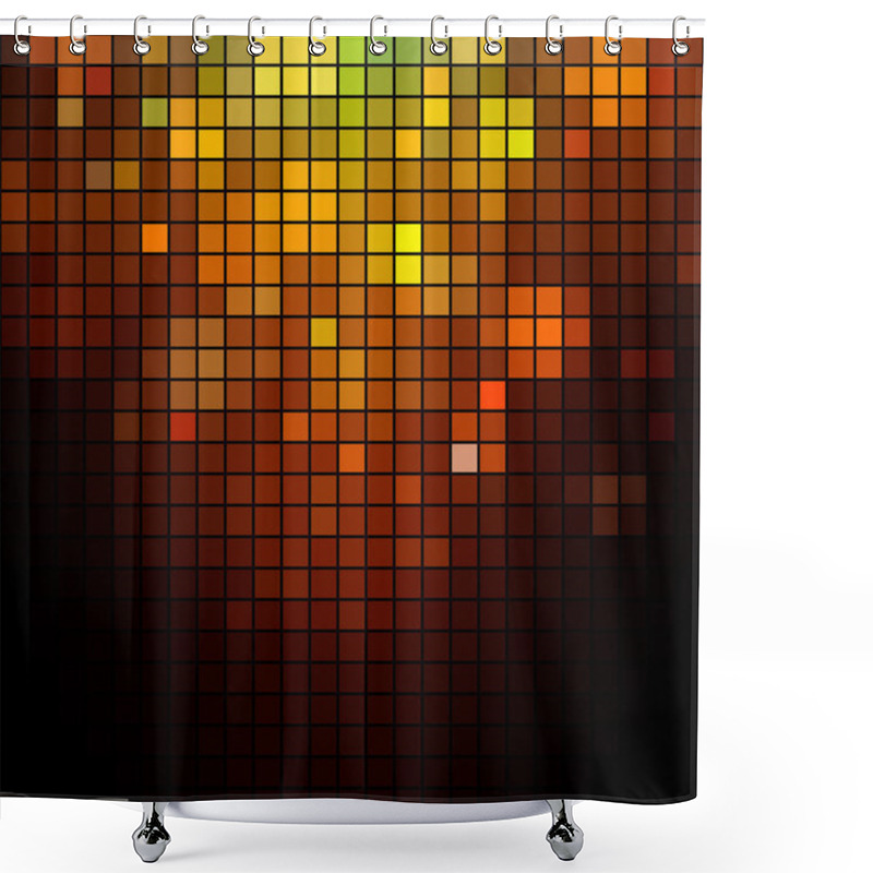 Personality  Abstract Pixel Background Shower Curtains