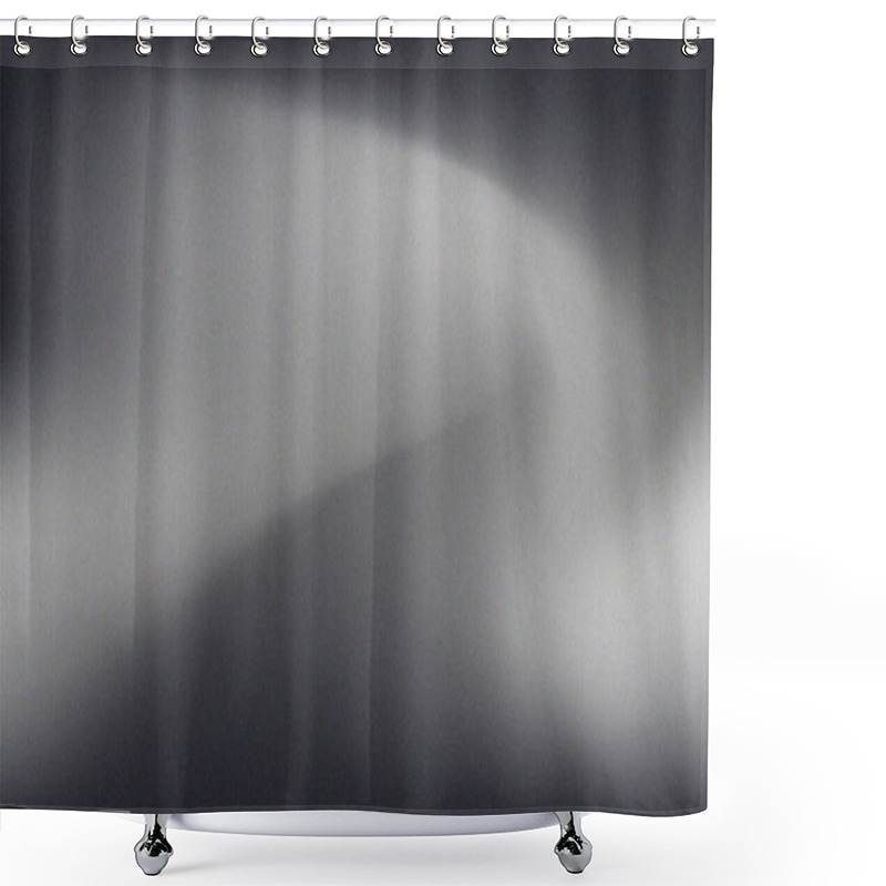 Personality  Grey White Classic Metal Paper , Noise Intensive Holographic Blend Blurred Smooth Transitions Tone Empty Presentation Design , Futuristic Minimal Modern Luxury Premium Unique Motion Elegant Page Shower Curtains