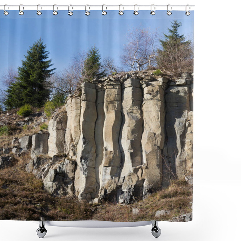 Personality  Old Basalt Quarry In The Ore Mountains Shower Curtains